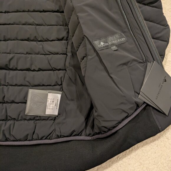 Moose Knuckles Keap Down Bomber Jacket in Black, Large - Picture 7 of 16